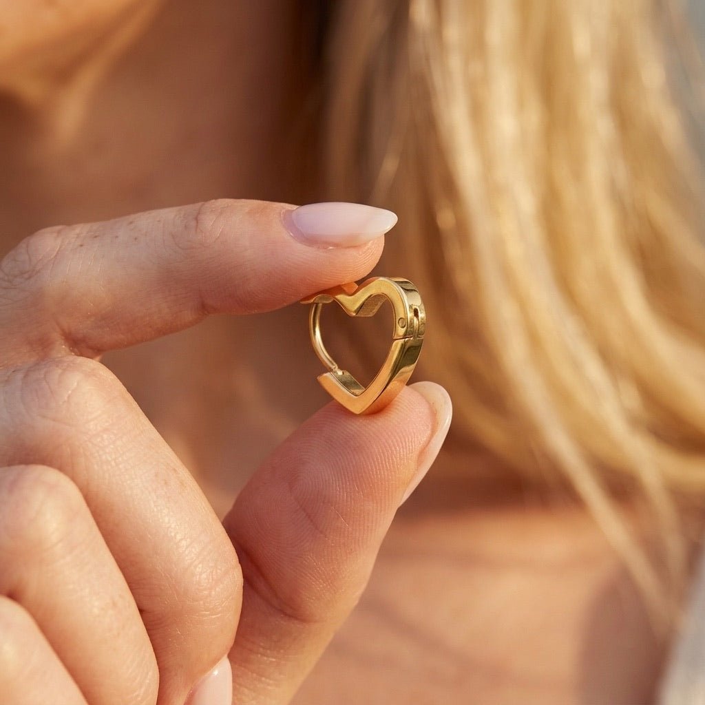 Heart Hoop Earrings