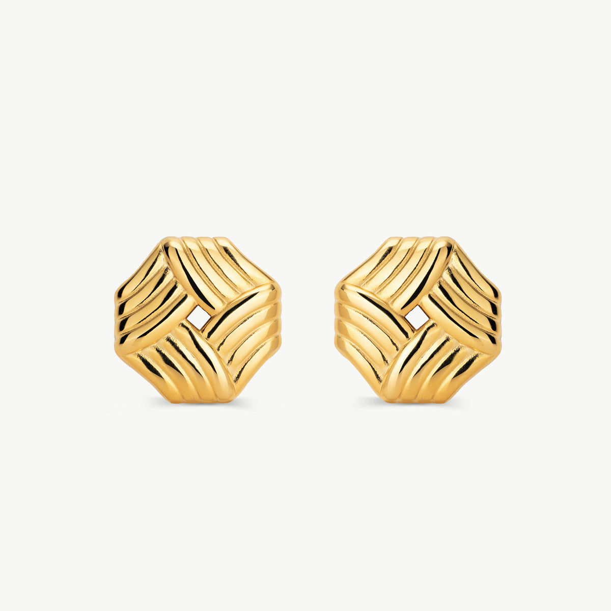 Gold Knot Stud Earrings