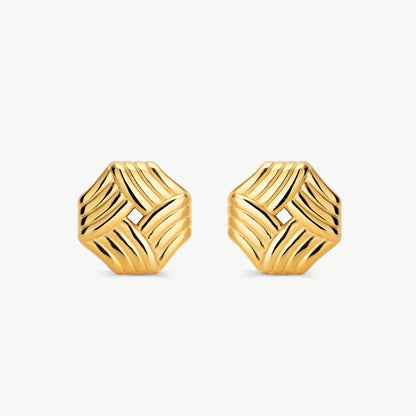 Gold Knot Stud Earrings