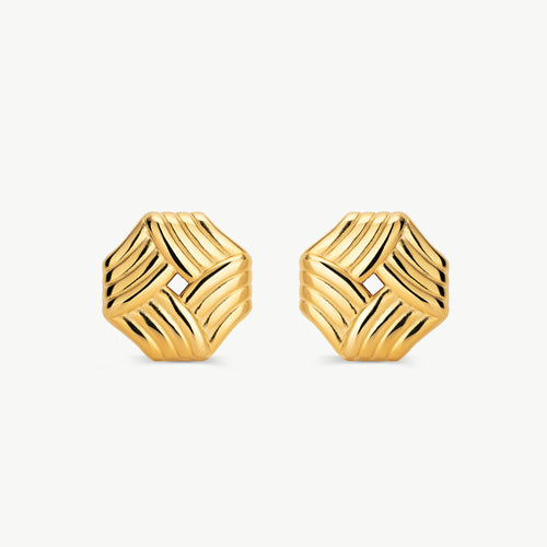 Gold Knot Stud Earrings