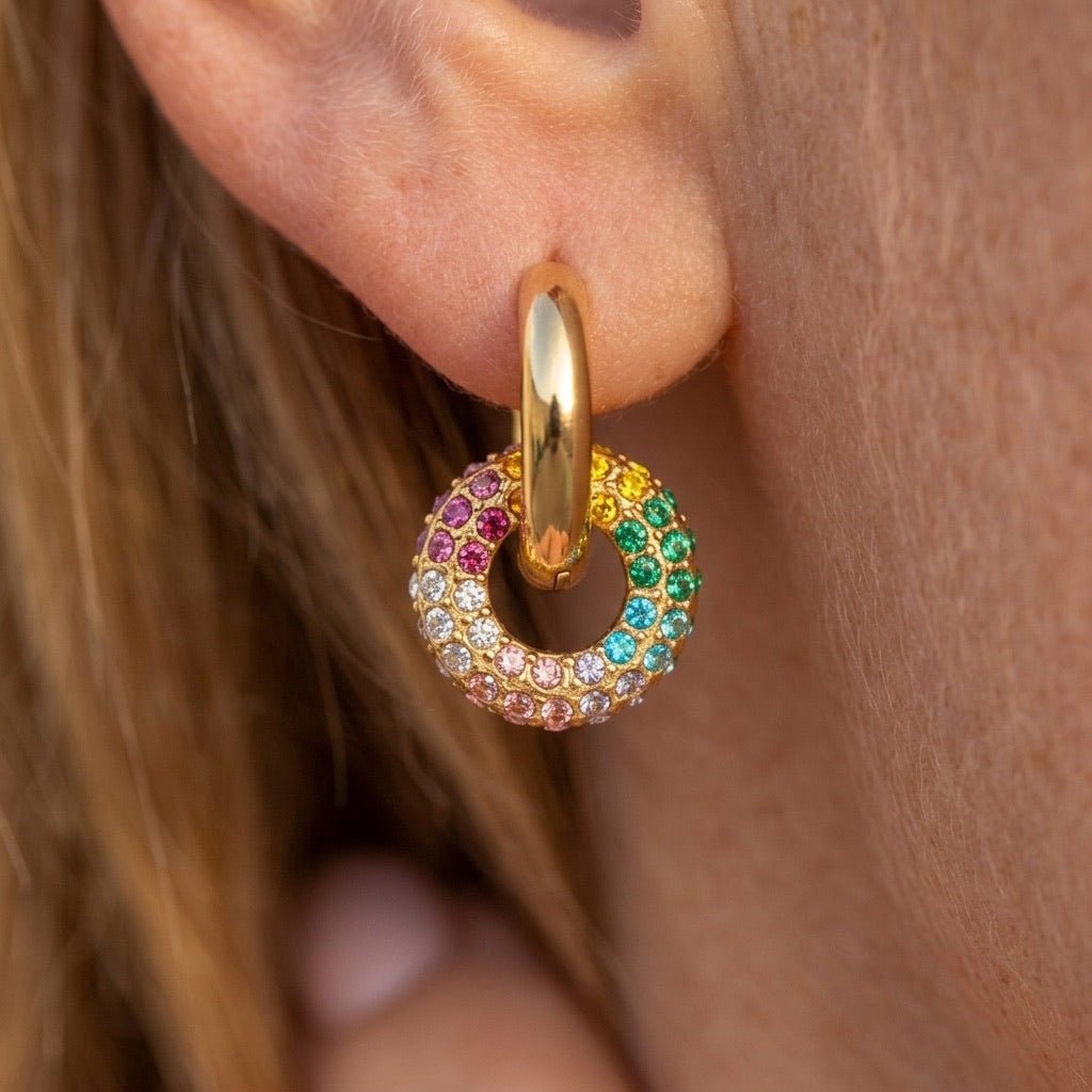Rainbow Hoop Earrings