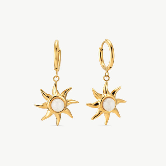 Gold Sun Earrings