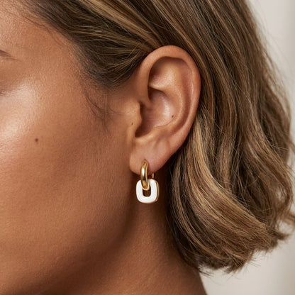 Chain Link Hoop Earrings