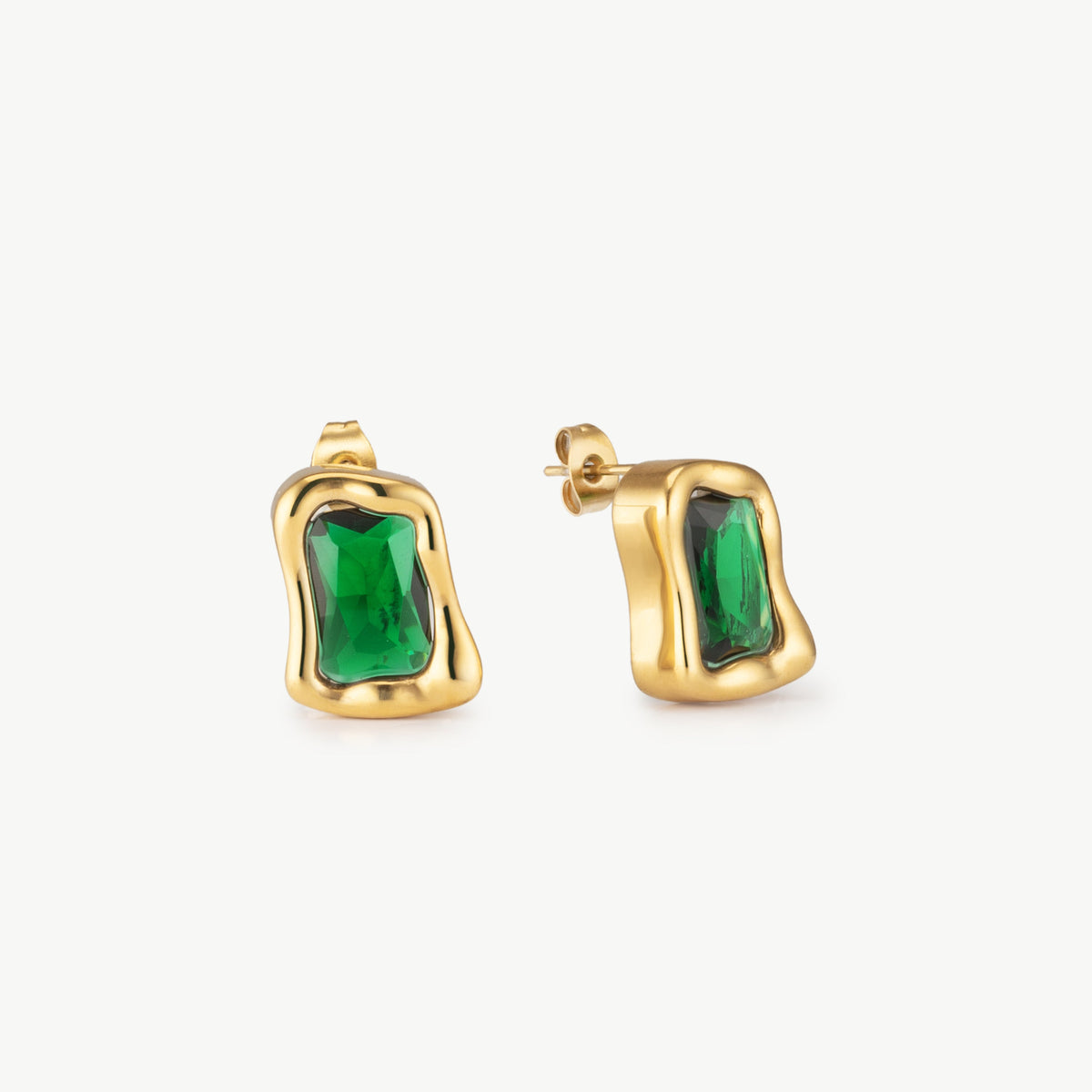 Green Stone Earrings