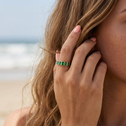 Green Crystal Ring