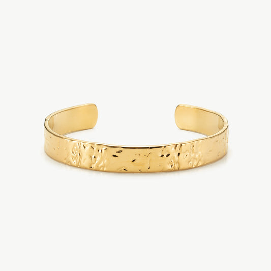 Hammered Gold Cuff Bracelet