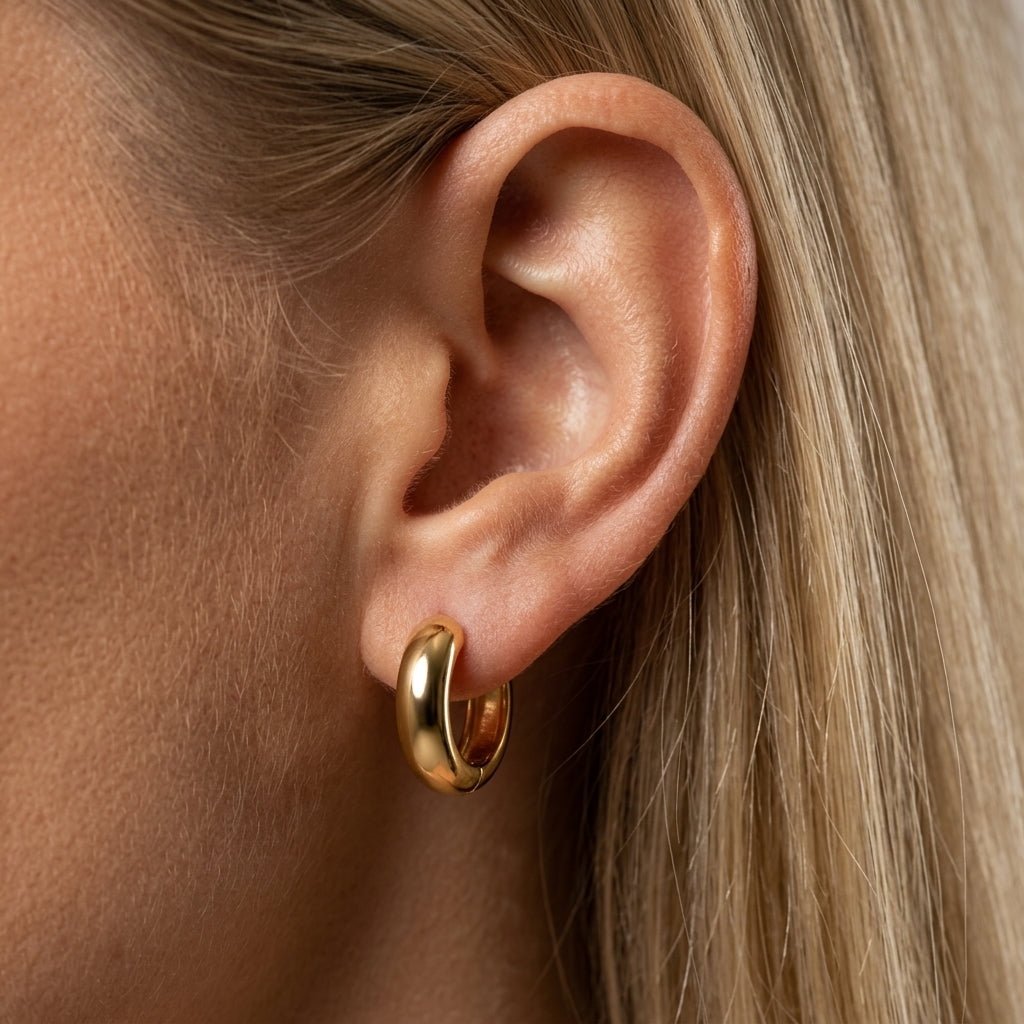 Small Chunky Hoop Earrings