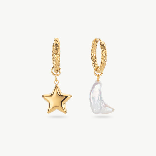 Moon And Star Earrings