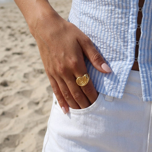 Gold Shell Ring