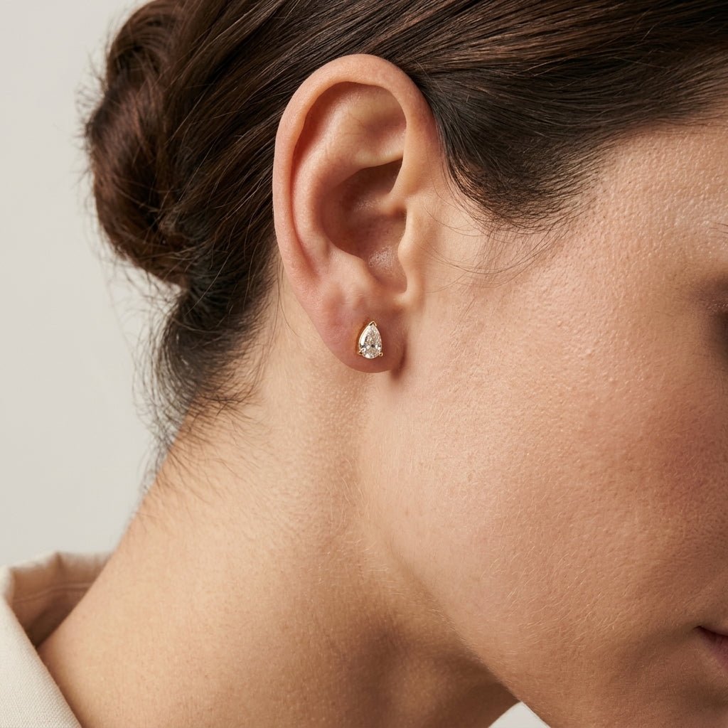Cubic Zirconia Teardrop Earrings