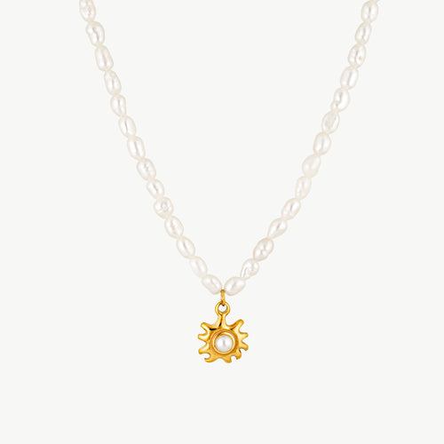 Pearl And Sun Necklace