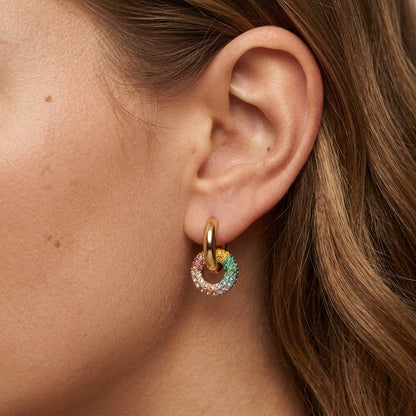 Rainbow Hoop Earrings