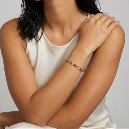 Multi Colored Crystal Bracelet