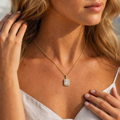 Cubic Zirconia Pendant Necklace