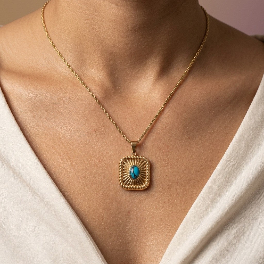 Turquoise Charm Necklace