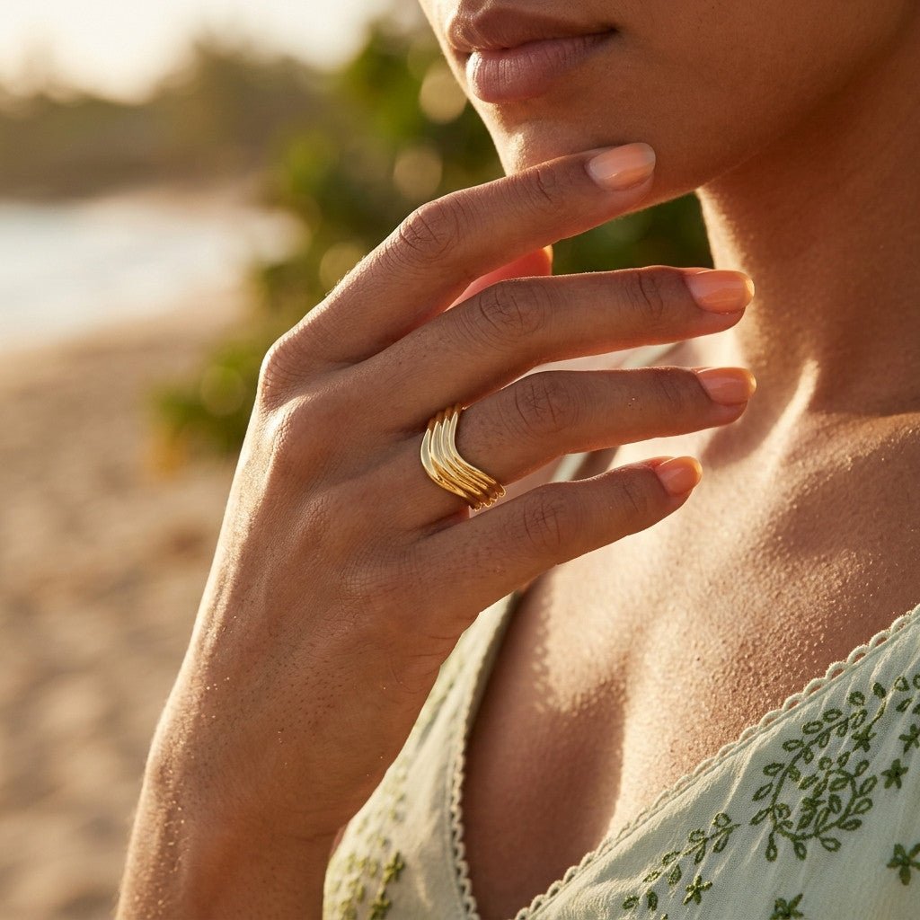 Gold Wavy Ring