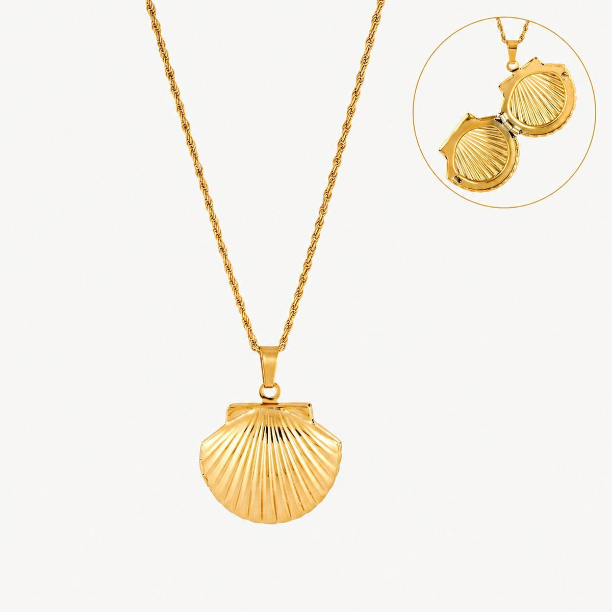 Shell Locket Necklace