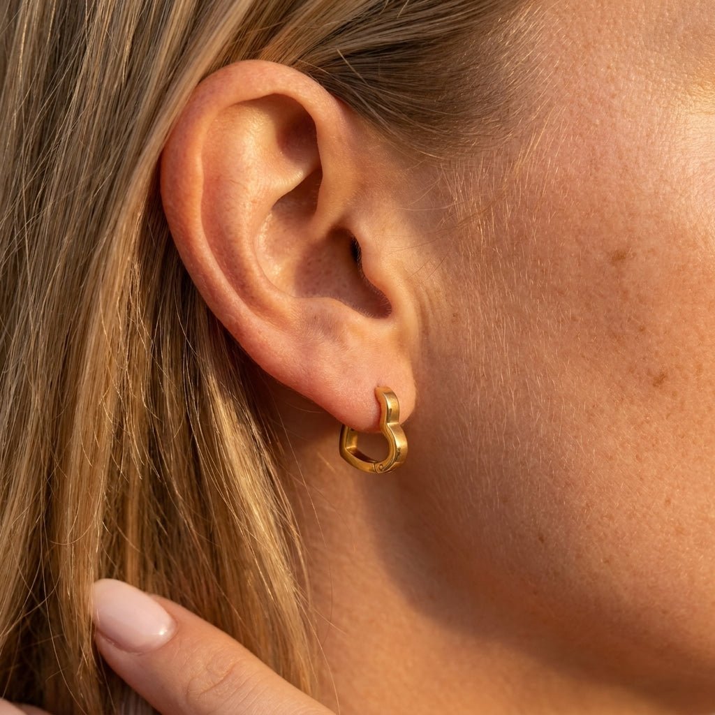 Heart Hoop Earrings