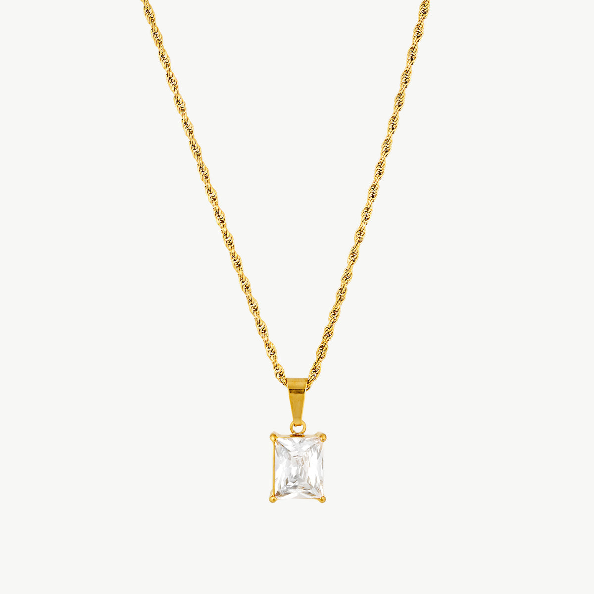Square Crystal Necklace