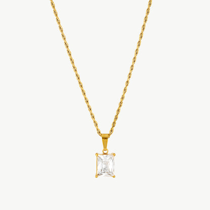Square Crystal Necklace