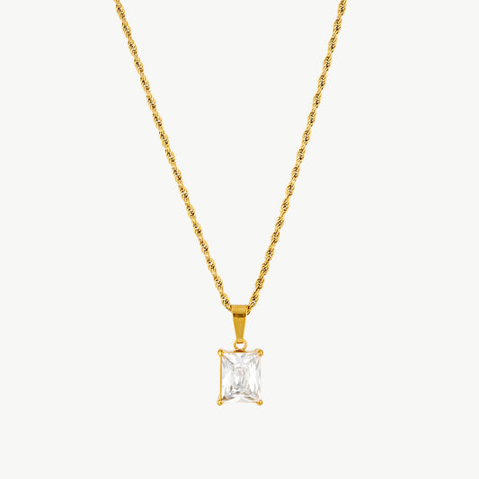 Square Crystal Necklace