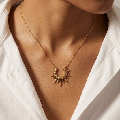Half Sunburst Necklace