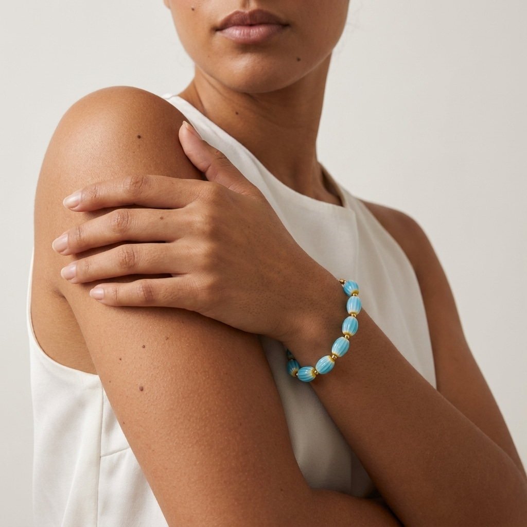 Blue Bead Bracelet