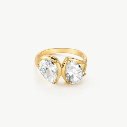 Two Stone Zirconia Ring