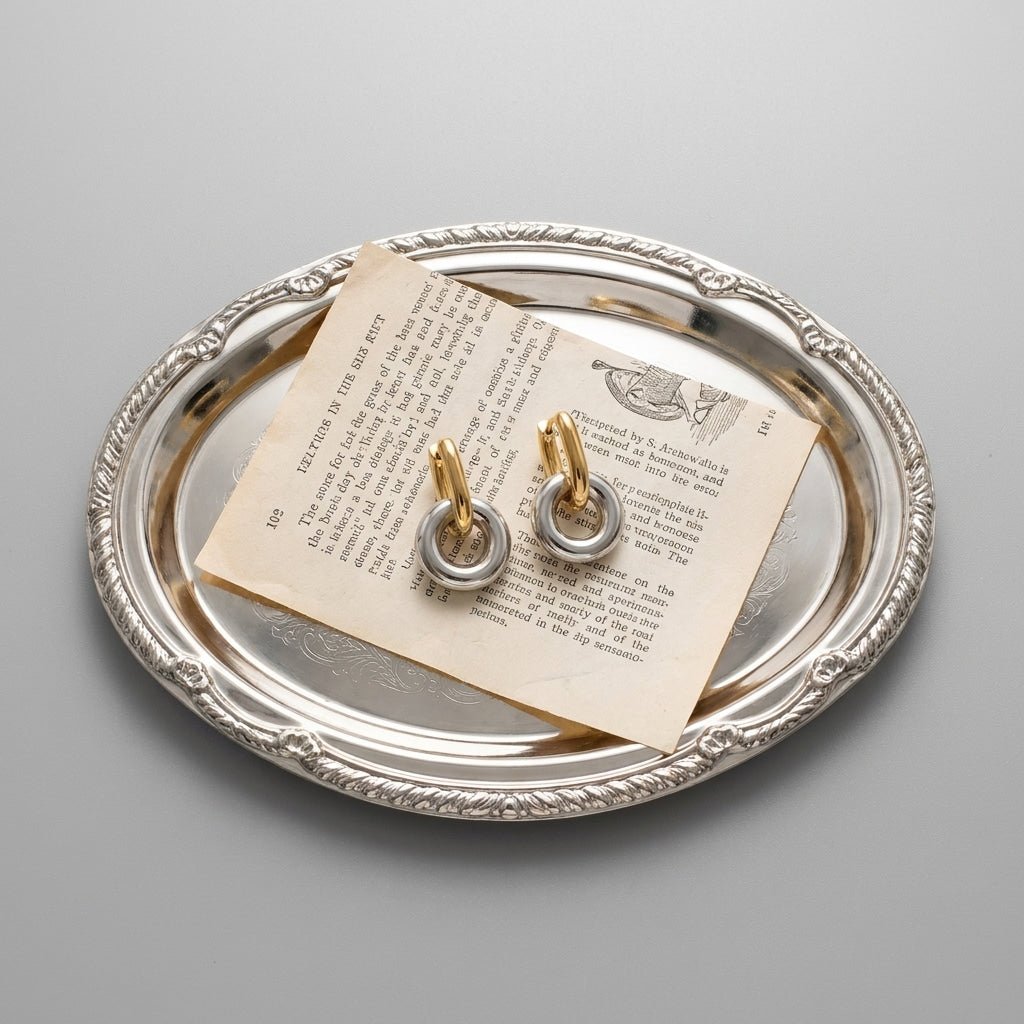 Gold And Silver Hoop Earrings