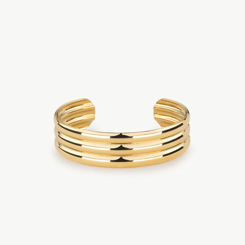 Wide Gold Cuff Bangle
