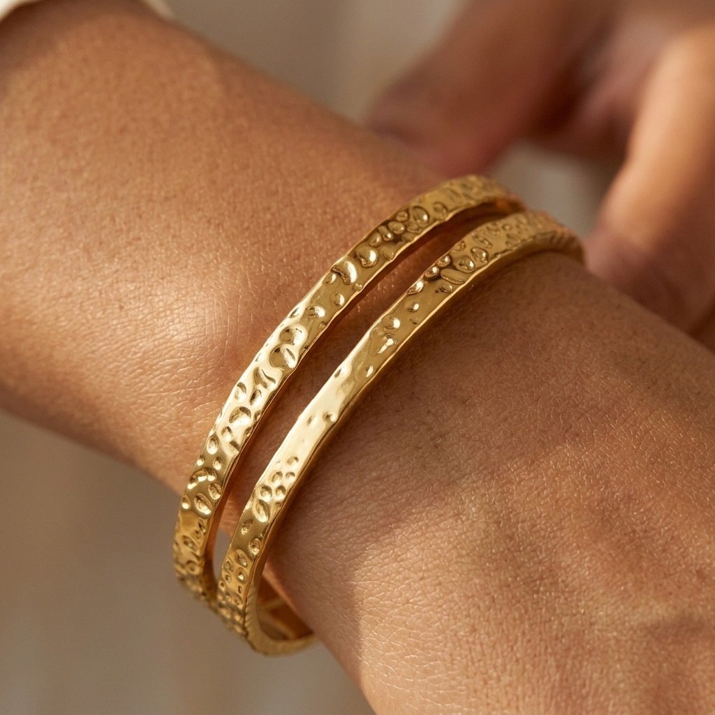 Hammered Cuff Bangle